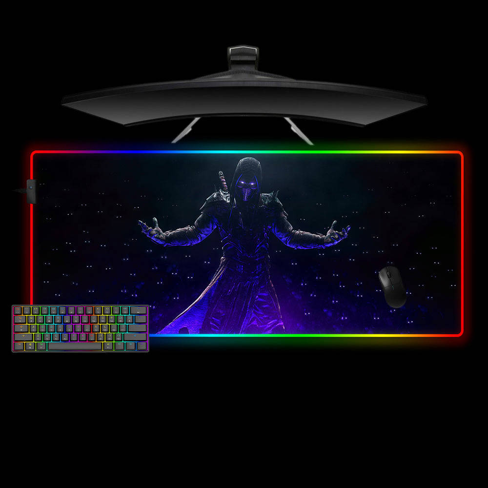 Noob Saibot Design RGB Gaming Mouse Pad with LED Strip for Enhanced Gaming Experience