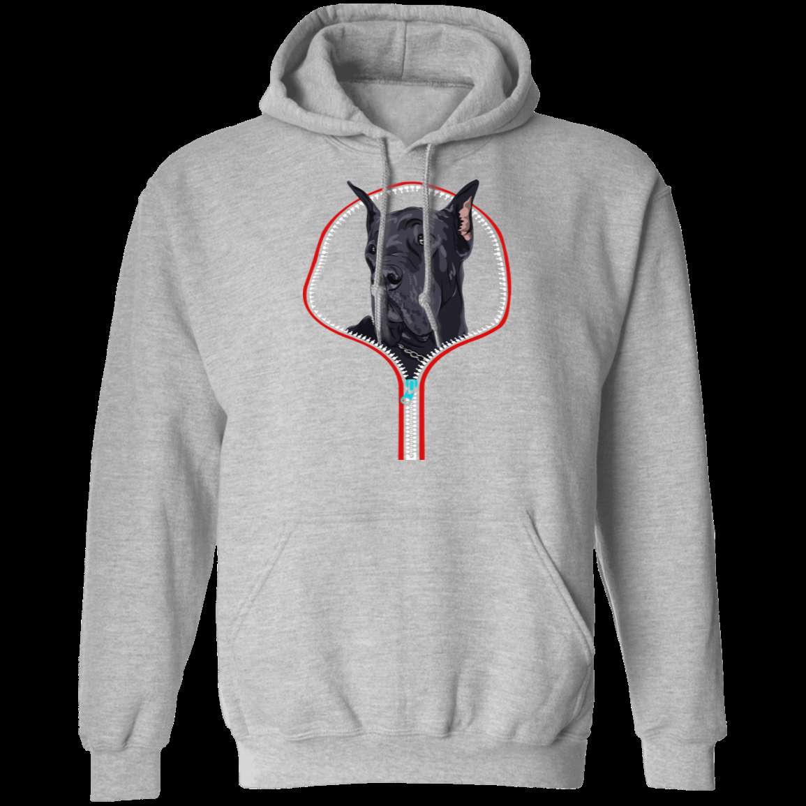 GREAT DANE ZIP-DOWN LADIES Pullover Hoodie 8 oz