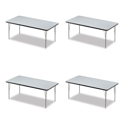 Correll Adjustable Activity Table with Granite Top and Black Legs