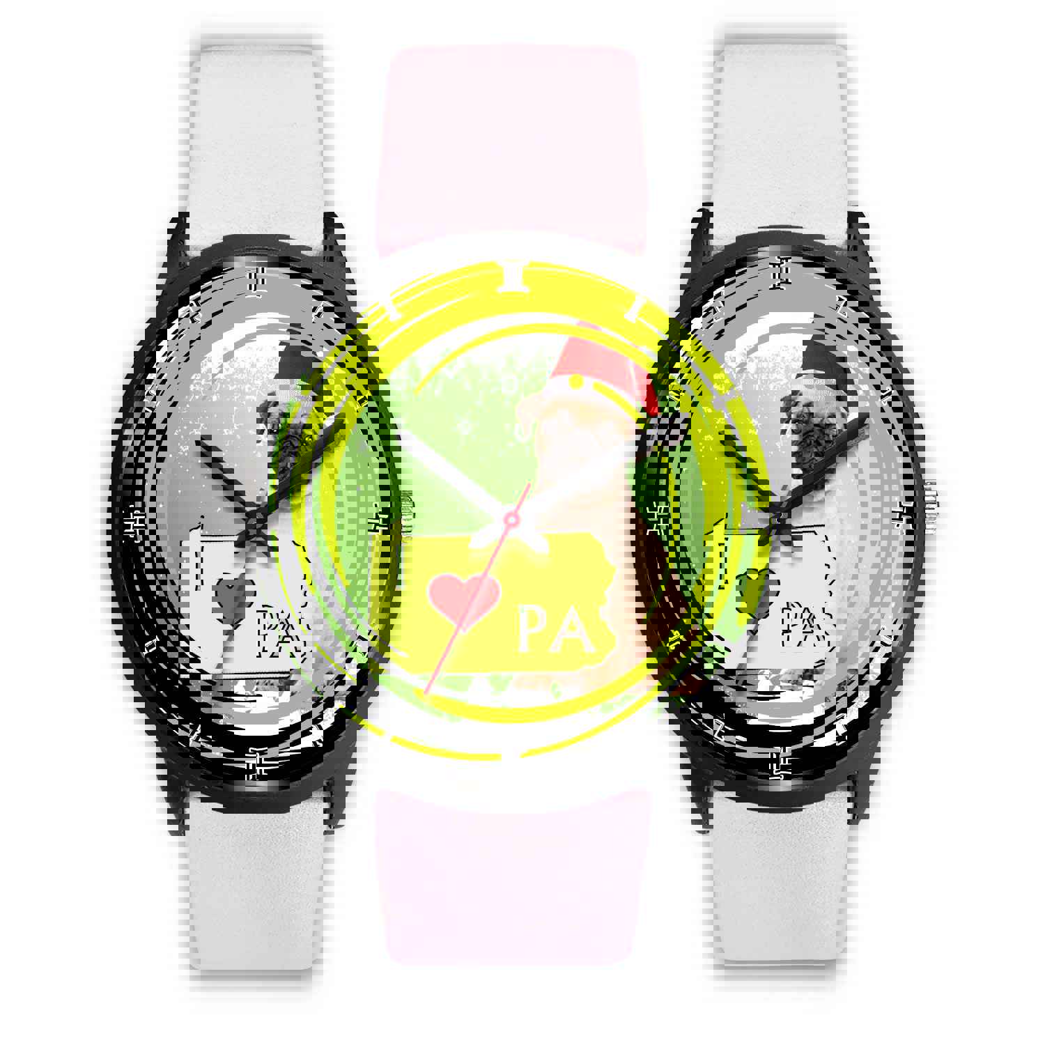 Pug Dog Pennsylvania Christmas Special Wrist Watch