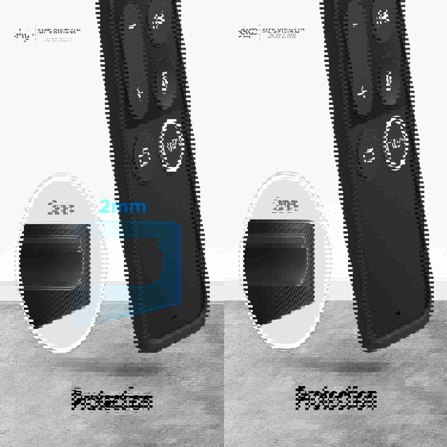 R5 Locator Case for Apple TV Siri Remote 1st Gen [Black] - Premium Silicone Protection with AirTag Slot