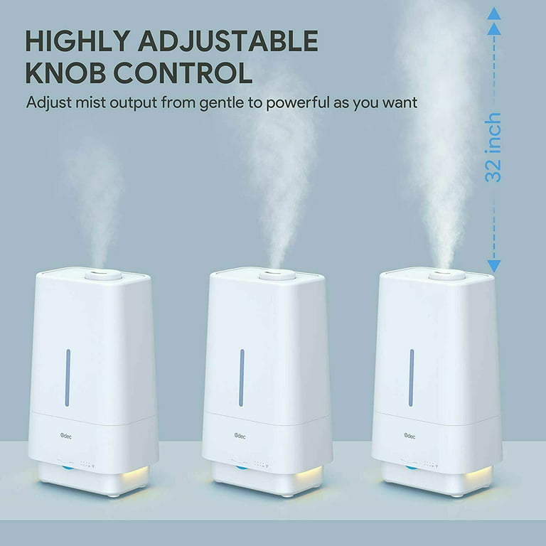Cool Mist Humidifier with Large 4.5L Capacity, Built-In Night Light & Essential Oil Diffuser