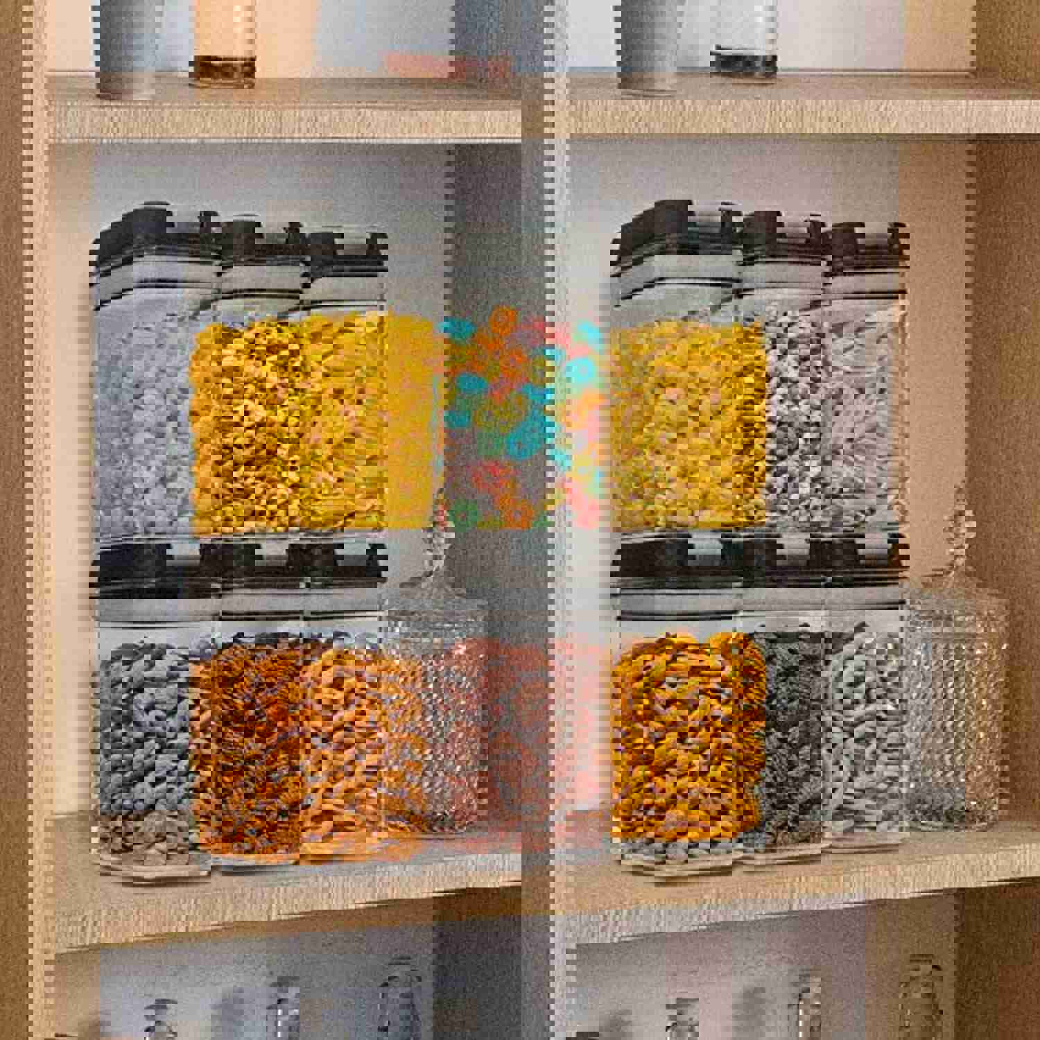 NUMYTON Airtight Food Storage Containers - 6Pcs Set for Pantry Organization