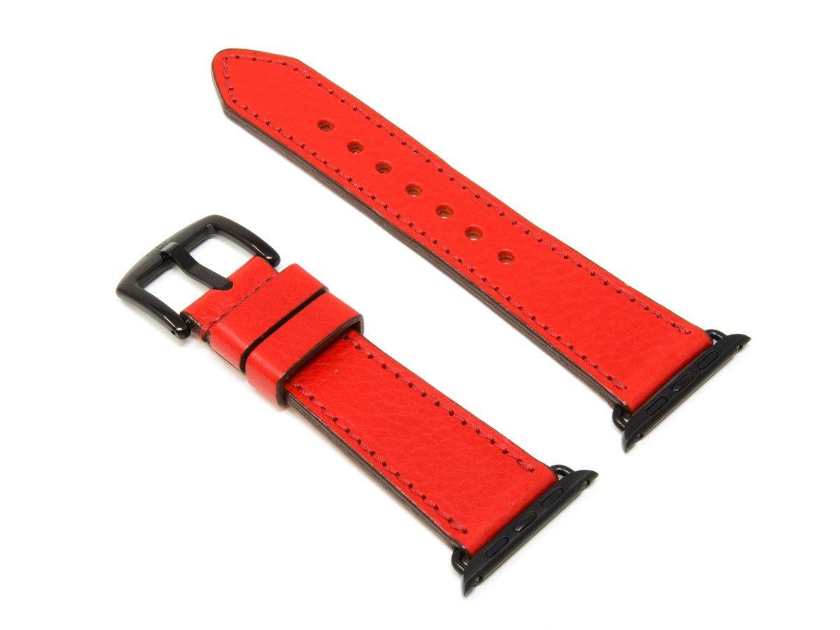 Italian Leather Apple Watch Band - Red