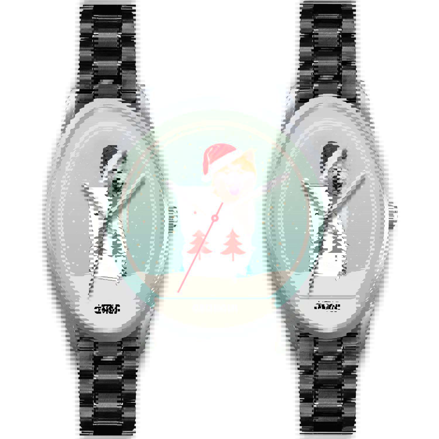 Akita Dog Georgia Christmas Special Wrist Watch