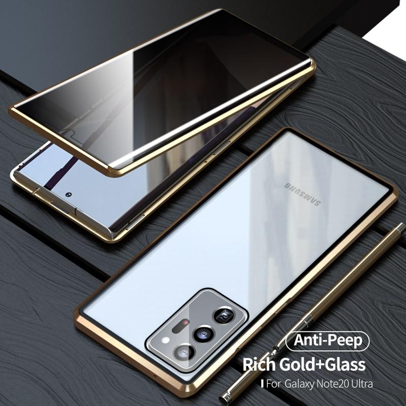 Anti Peeping Privacy Glass Metal Magnetic Case for Samsung Galaxy Note 20/Note 20 Ultra (Buy 2 Get 10% Off)