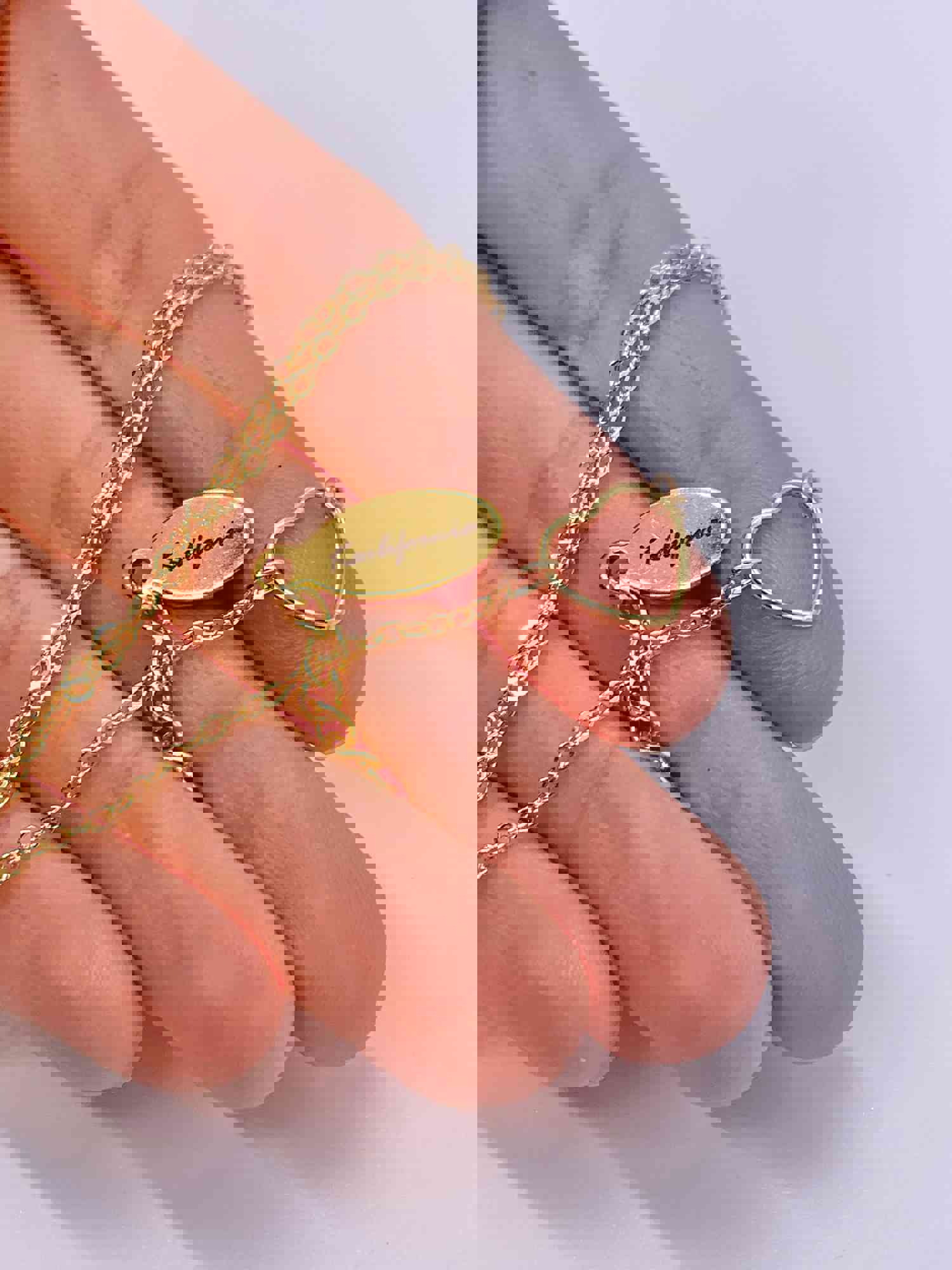 Outlined Heart Necklace - 18k Gold Filled with Lobster Clasp