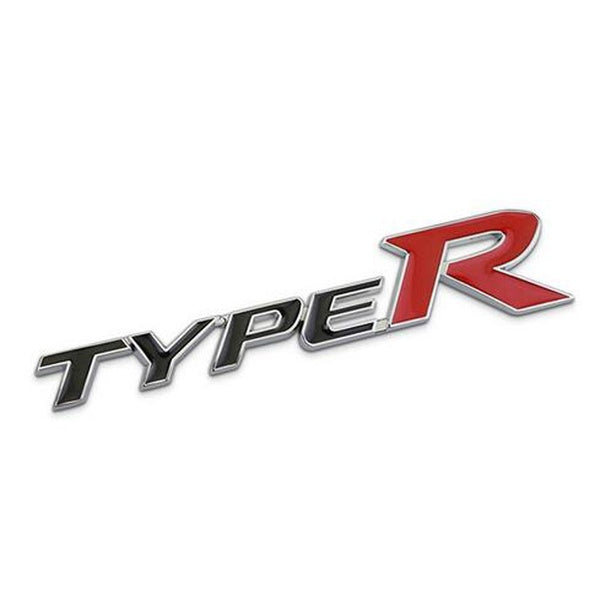 2 pcs 3D Aluminum TYPE-R Car Front/Rear Badge Fender Body Emblem Decal Sticker
