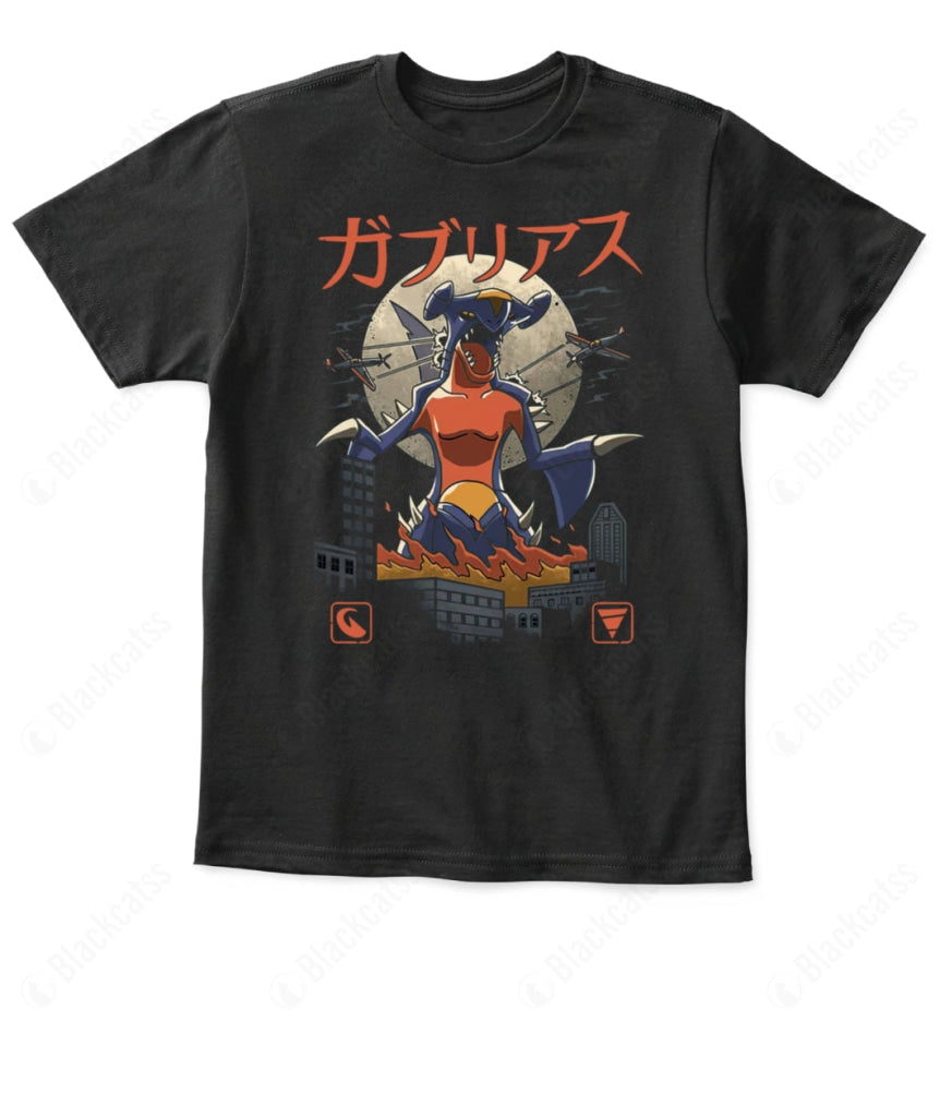 PKM Garchomp Dragon Kaiju Kid Custom Graphic T-Shirt