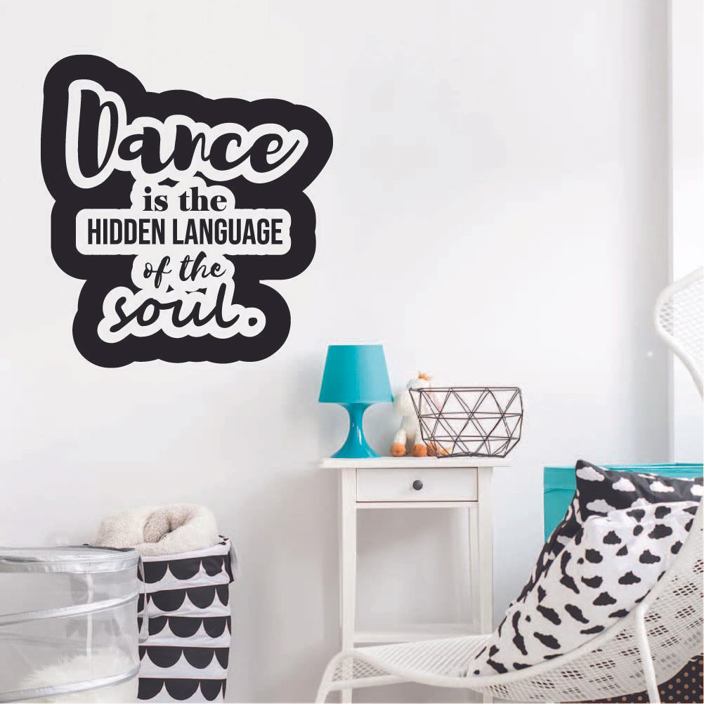Ballerina Vinyl Wall Sticker - Hidden Language Ballet Ballerina Motivation Quote Decal
