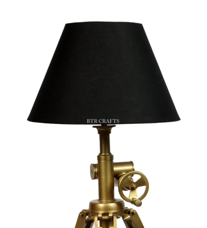 BTR CRAFTS Vintage Tripod Table Lamp with Adjustable Stand - Rustic Home Decor