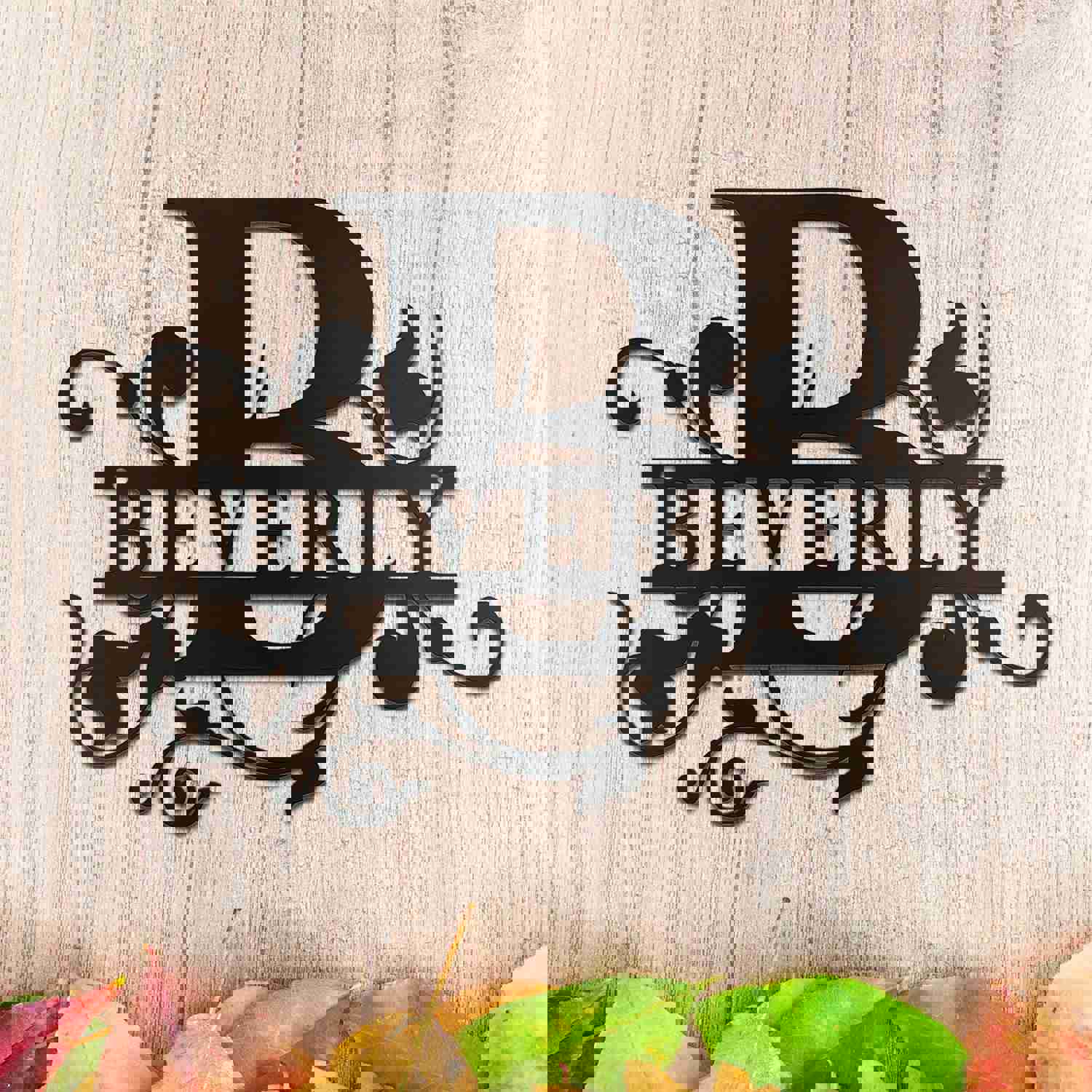 Custom Metal Name Sign - Personalized Split Letter Wall Decor for Indoor & Outdoor Use