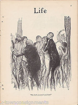 Life Magazine 1922 Antique Uncle Sam Graphic Art Deco Illustrations