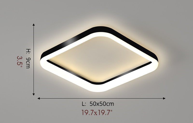 MIRODEMI® Square LED Ceiling Lamp - Minimalist Lighting for Bedroom, Kitchen & Dining Room