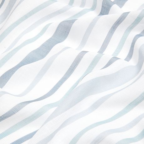 George & Mason - Striped Eyelet Unlined Curtain
