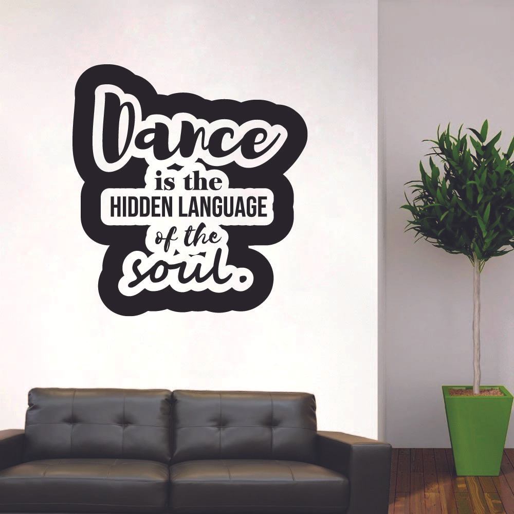 Ballerina Vinyl Wall Sticker - Hidden Language Ballet Ballerina Motivation Quote Decal