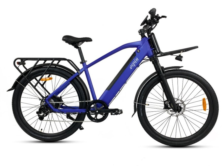 Sport Electric Bike - 500W Geared Hub, Cobalt Blue & Black