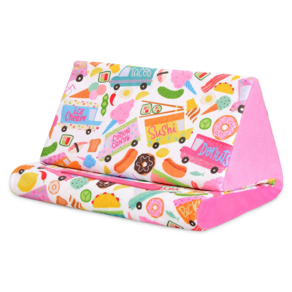 Iscream Food Truck Fun Tablet Pillow - Soft Fleece with Memory Foam
