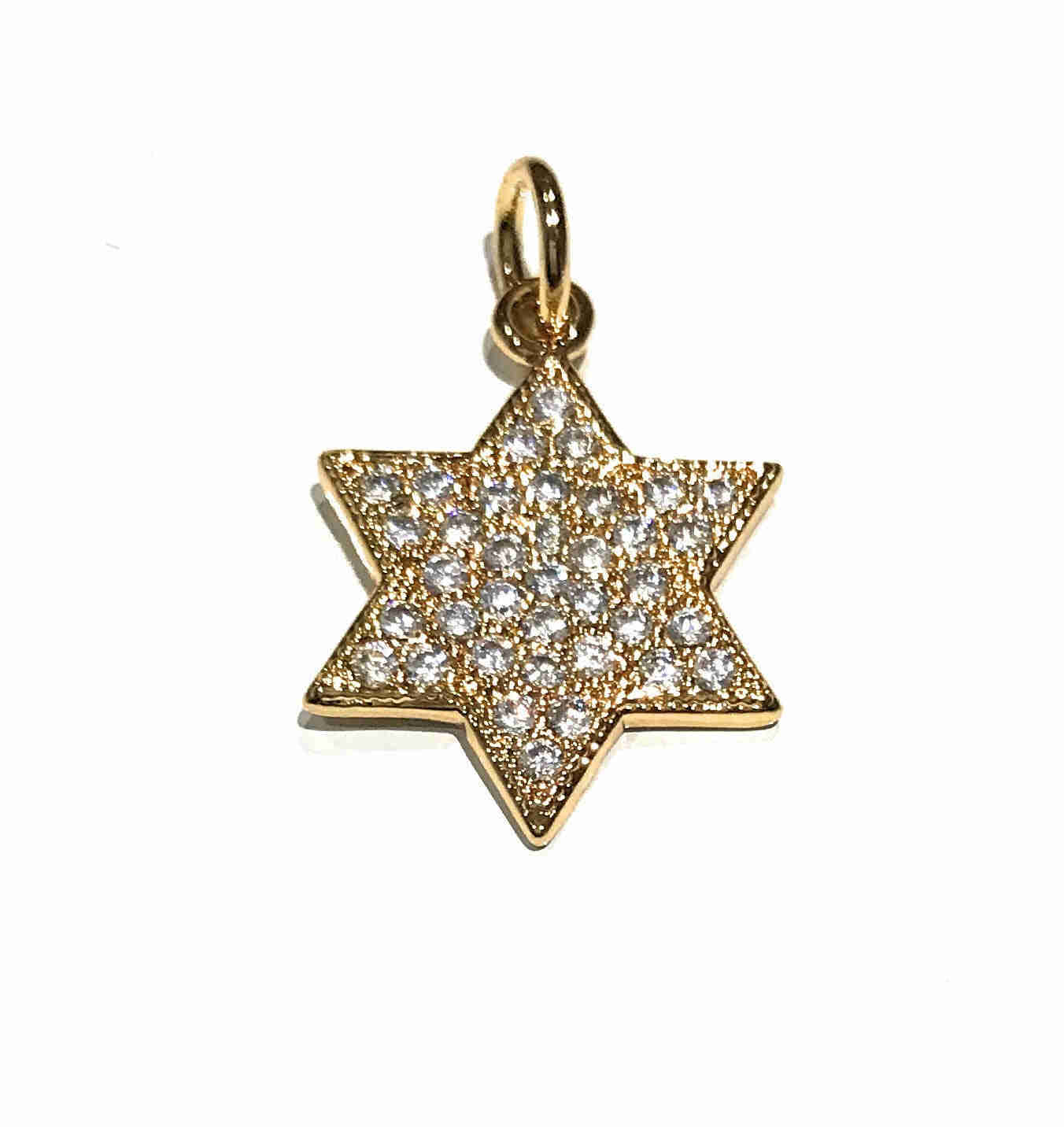 Gold & Silver Pave Star Charms for Jewelry Making - Bulk DIY Jewelry Supplies