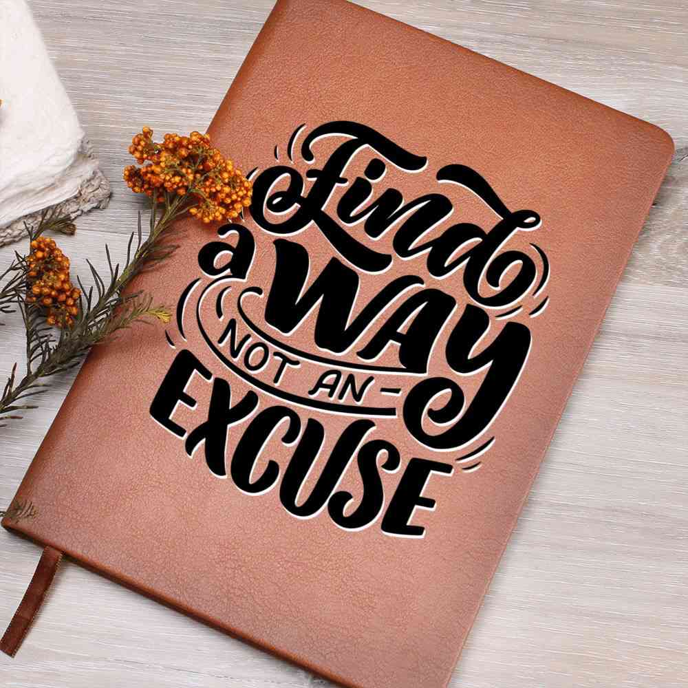 Find A Way - Inspirational Leather Journal for Motivation and Reflection
