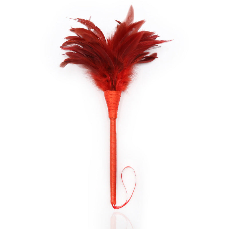 Couple Bed Tease Game Red Chicken Feather Tickling Toy
