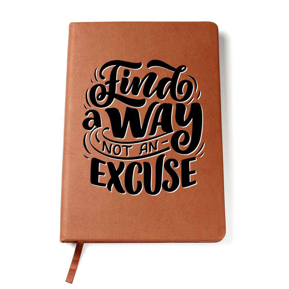 Find A Way - Inspirational Leather Journal for Motivation and Reflection