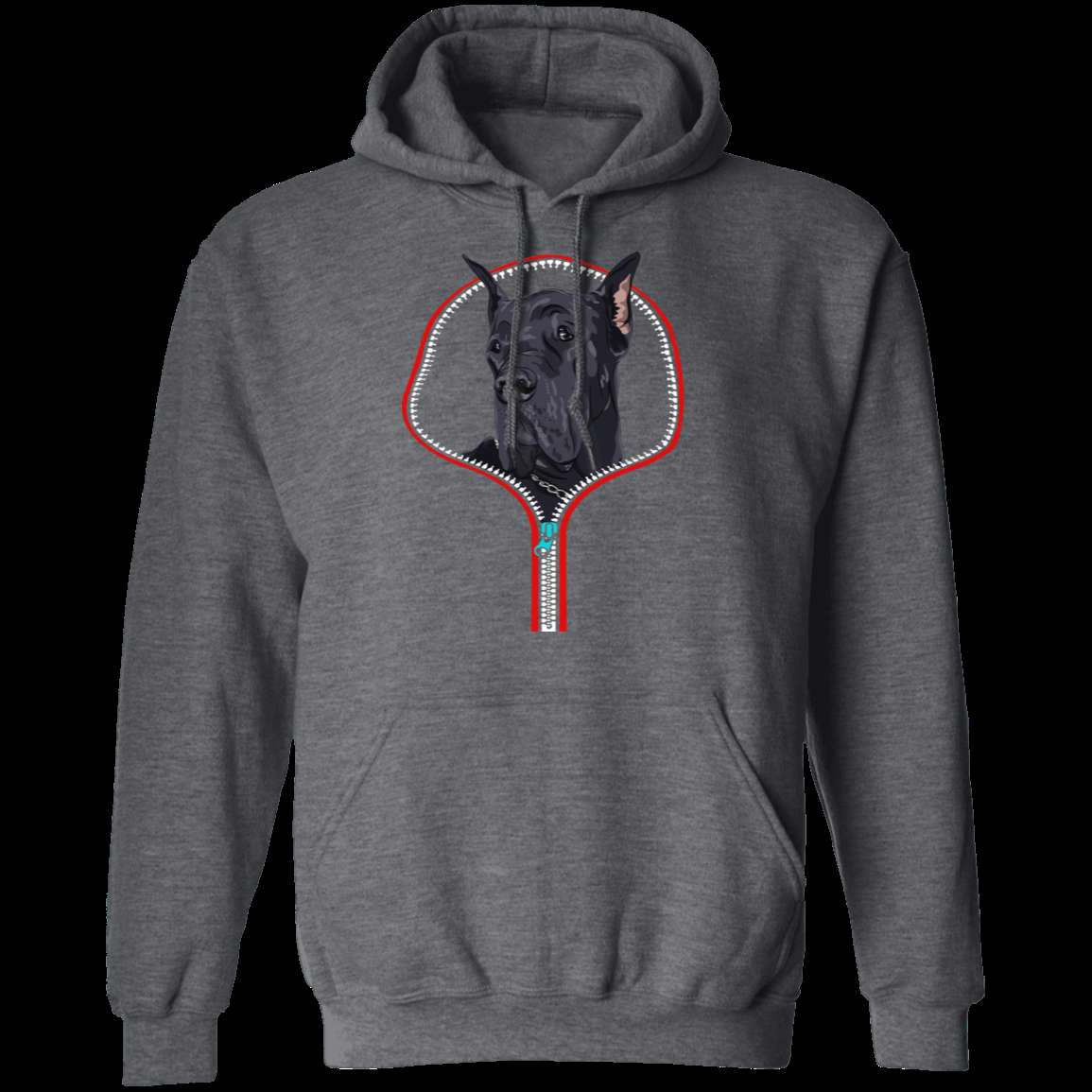 GREAT DANE ZIP-DOWN LADIES Pullover Hoodie 8 oz