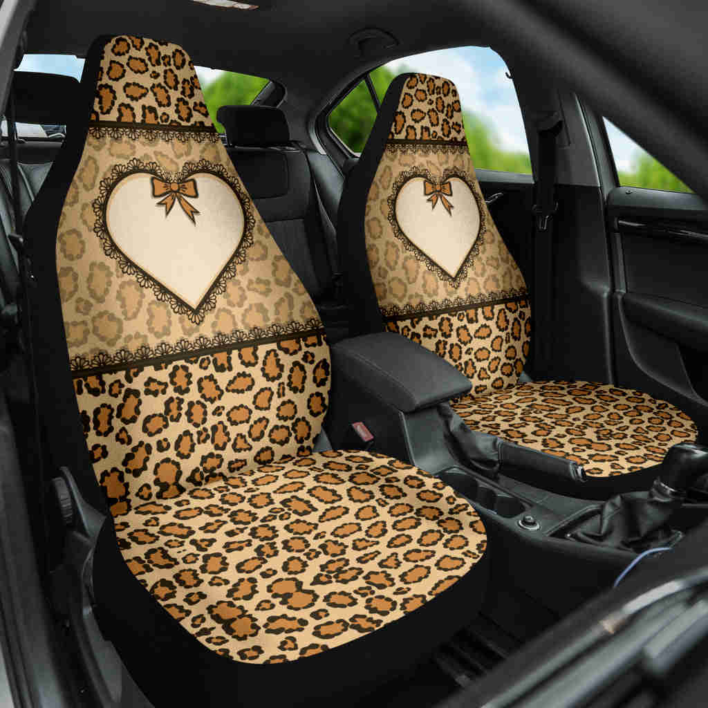 Leopard Heart Skin Wild Car Seat Covers