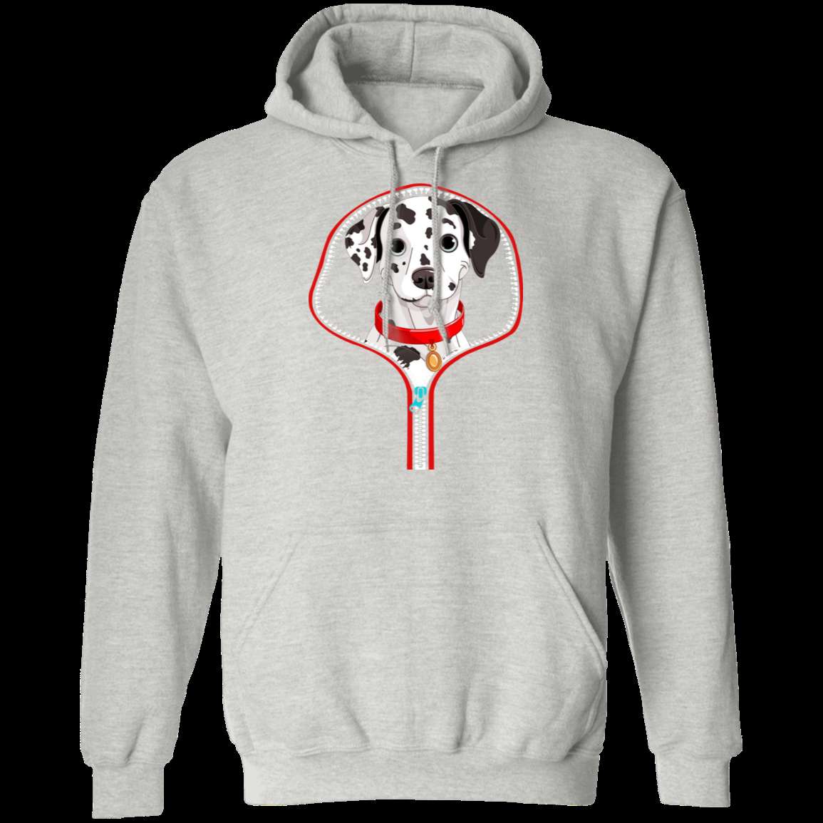 DALMATIAN ZIP-DOWN LADIES Pullover Hoodie - 8 oz Cotton/Poly Blend