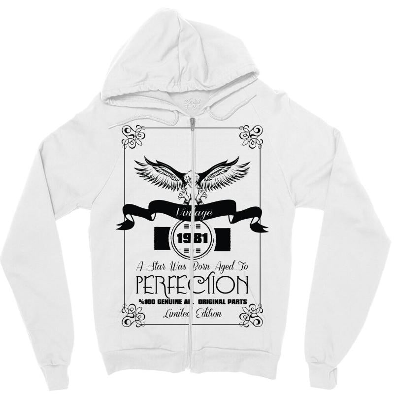 Vintage 1981 A Star Was Born Aged Perfection Zipper Hoodie