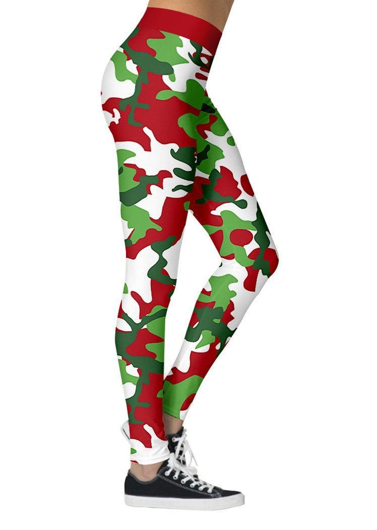 Women's Camouflage Print Christmas Leggings