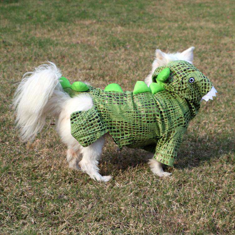 Green Cute Crocodile Shape Pet Clothes Cosplay Soft Texture Dogs Hooded Coat Costume Halloween Pets Supplies
