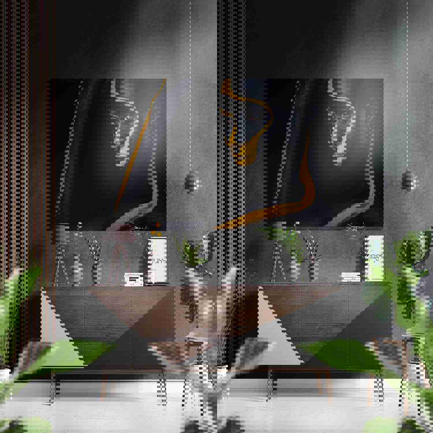 Yellow Stance Brushed Aluminium Dibond Wall Art