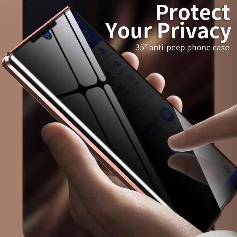 Anti Peeping Privacy Glass Metal Magnetic Case for Samsung Galaxy Note 20/Note 20 Ultra (Buy 2 Get 10% Off)