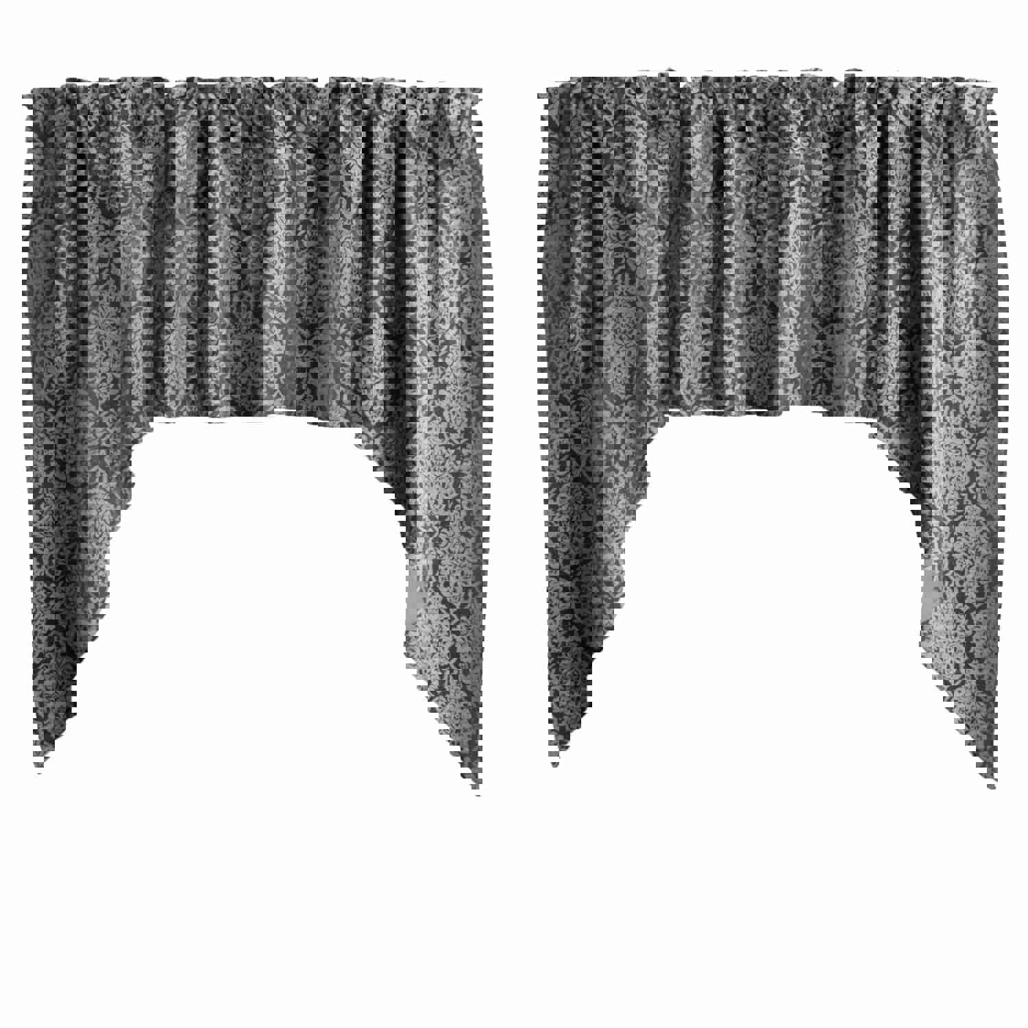 Jacquard Fancy Floral Damask Swag Window Valance 54 Wide / 36 Tall
