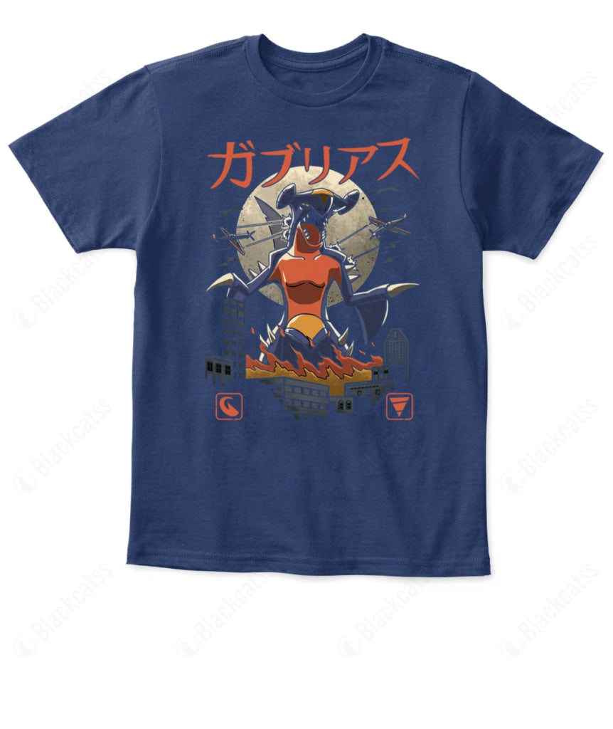 PKM Garchomp Dragon Kaiju Kid Custom Graphic T-Shirt