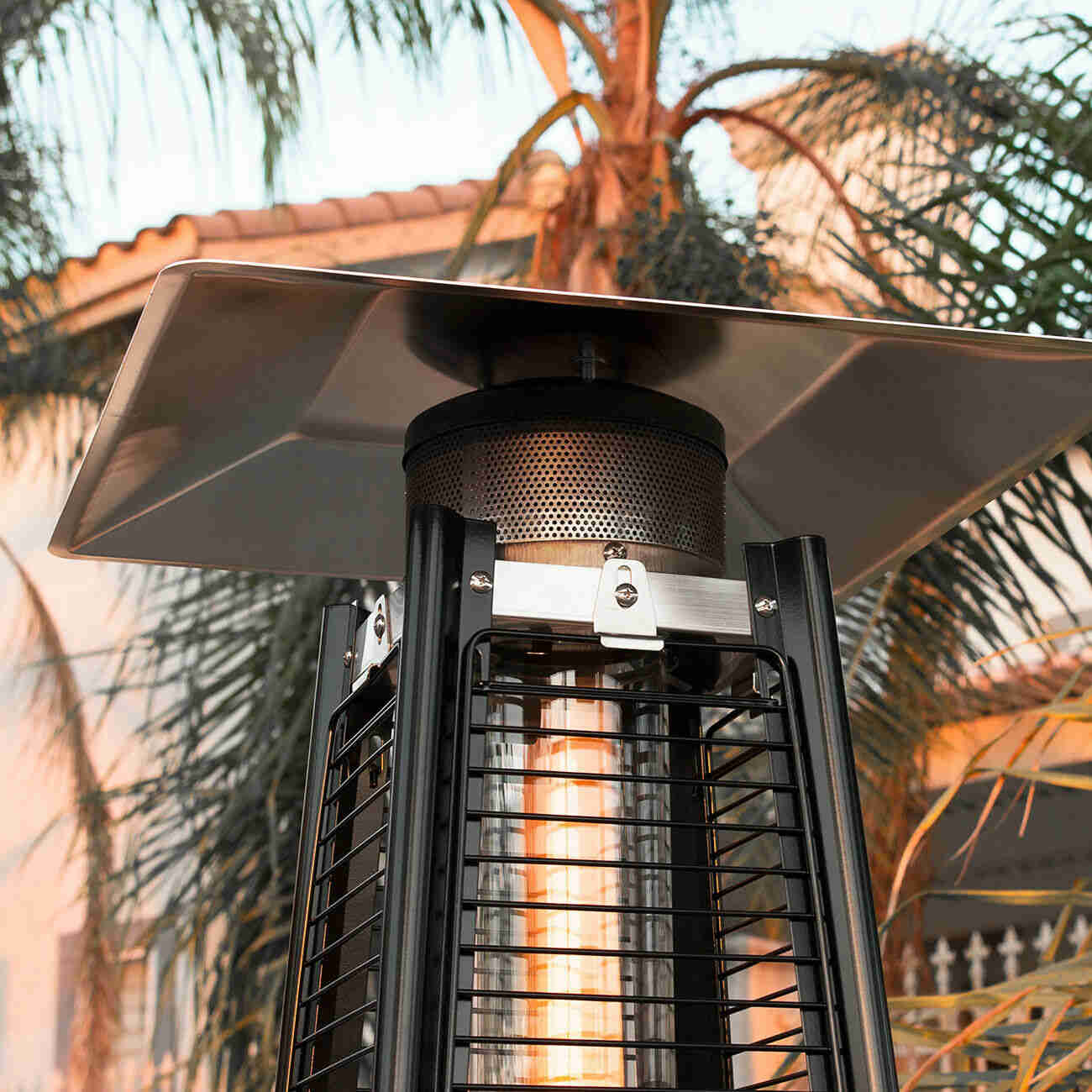 Radiance Outdoor Propane Patio Heater Gas Fire Pit Tube Lamp