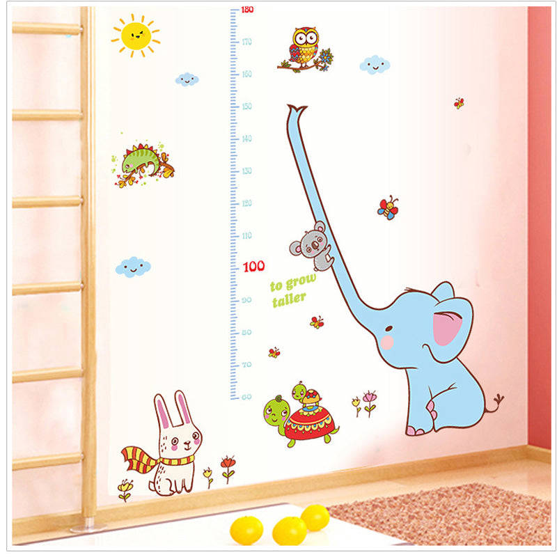Decal Mile Height Chart - Kids Growth Measure Wall Stickers for Nursery and Classroom