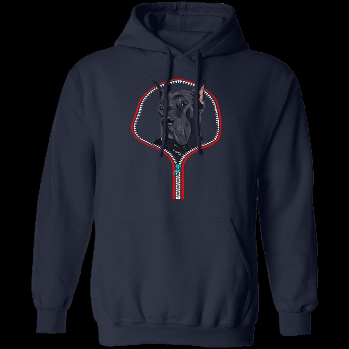 GREAT DANE ZIP-DOWN LADIES Pullover Hoodie 8 oz