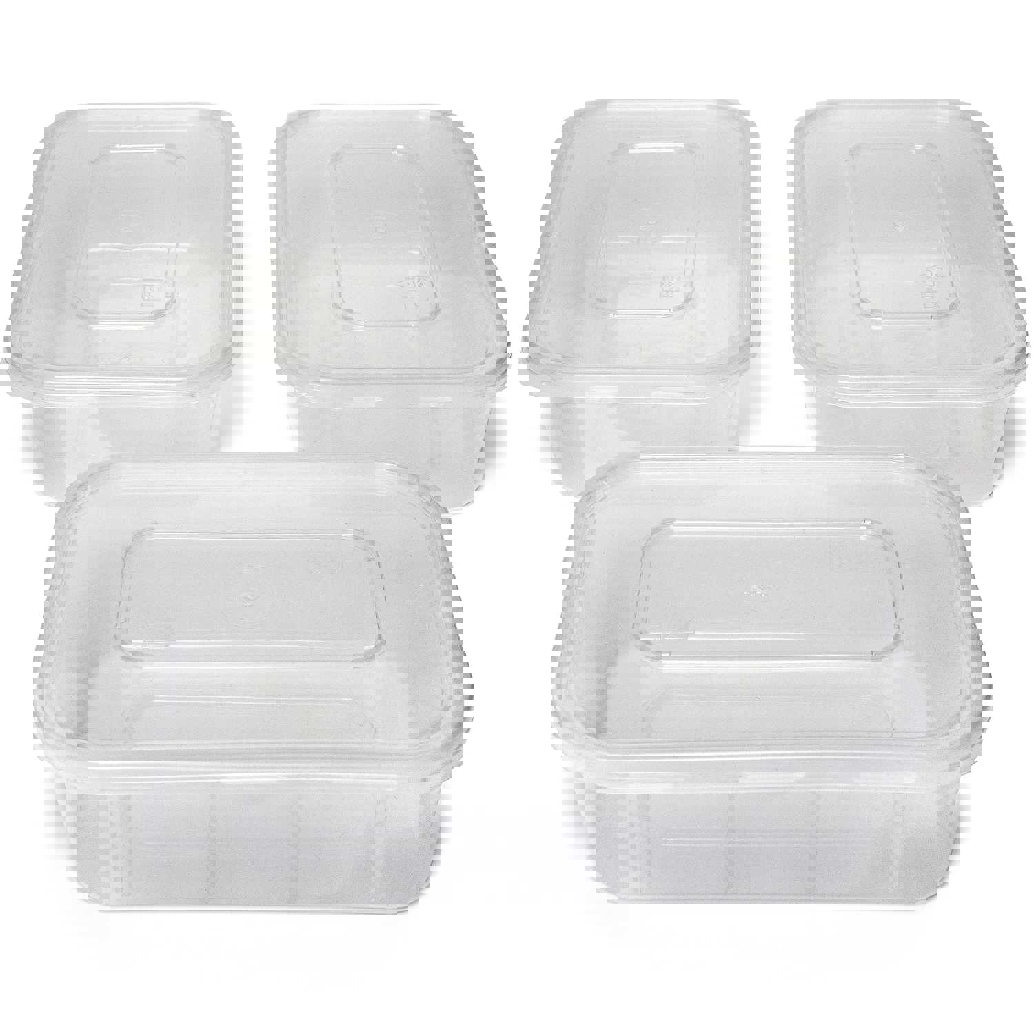 Prep Naturals Food Storage Containers With Lids - 50 Pack, 17oz BPA-Free Plastic Containers for Freezer & Microwave