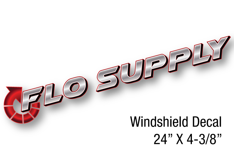 Flo Supply Decal - Die Cut (24 x 4-3/8)