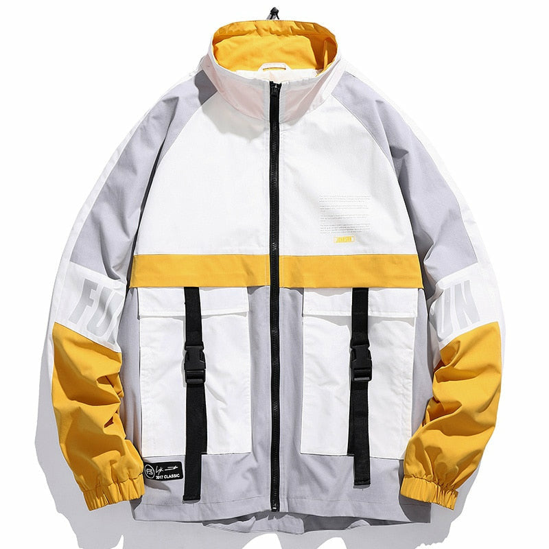Hip Hop Work Wear Mens Jacket & Pant 2PCs Set Tracksuit Clothing