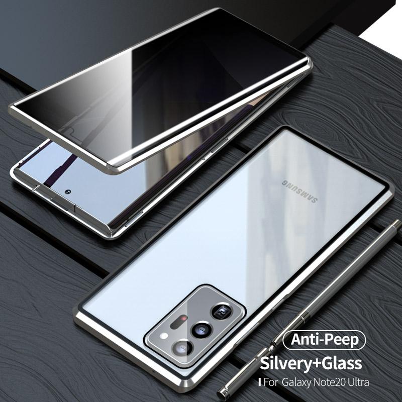 Anti Peeping Privacy Glass Metal Magnetic Case for Samsung Galaxy Note 20/Note 20 Ultra (Buy 2 Get 10% Off)