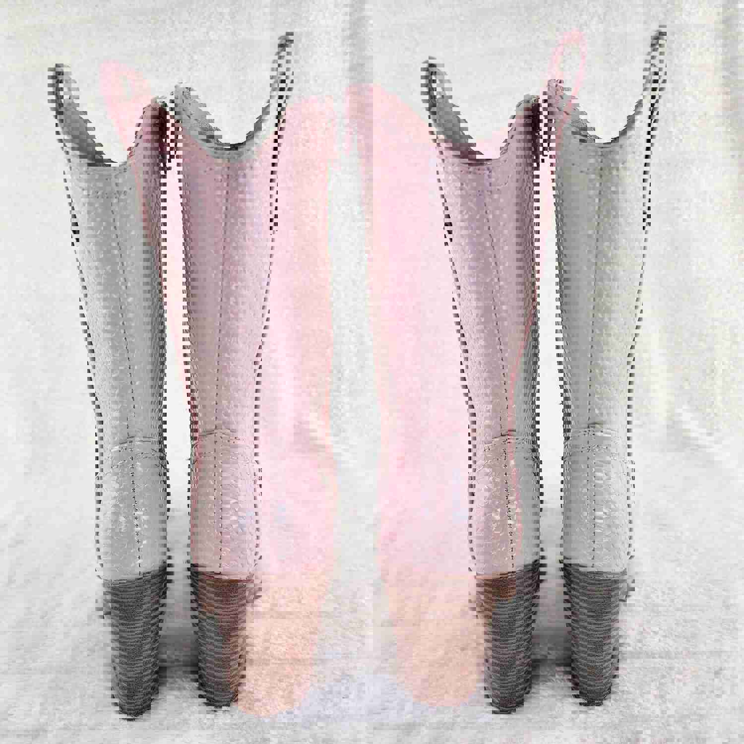 Slayer Pink Snake Cowgirl Cowboy Ankle Boots Western Block Heels US Sizes 7-11