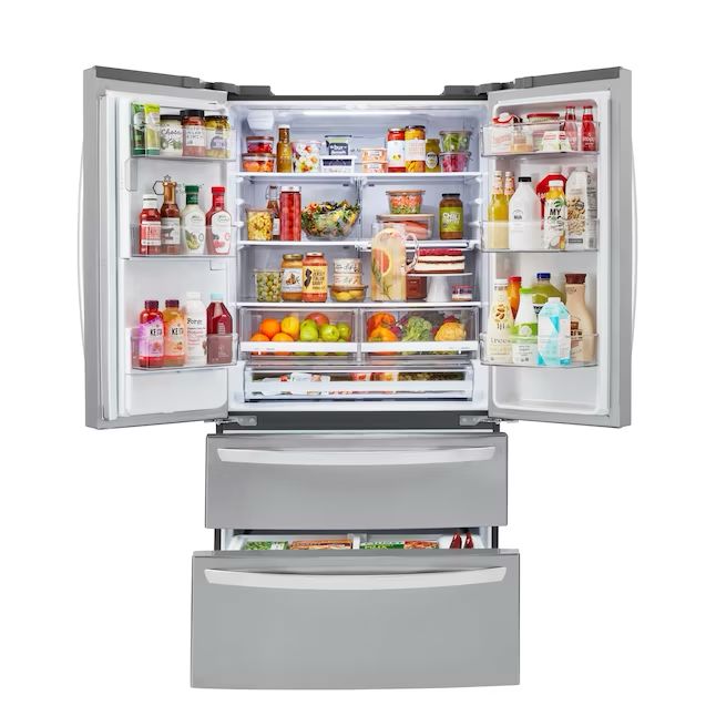 LG Craft Ice Smart WiFi Enabled 27.8-cu ft 4-Door French Door Refrigerator with Dual Ice Maker