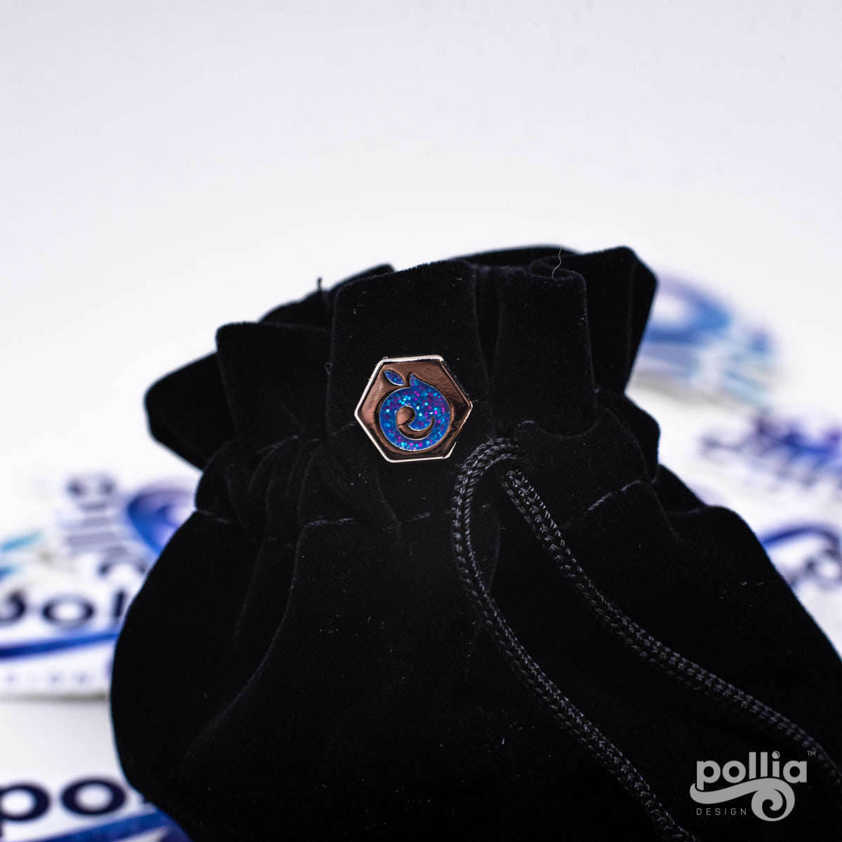 Pollia Design Brand Stickers and Mini-Pin Set