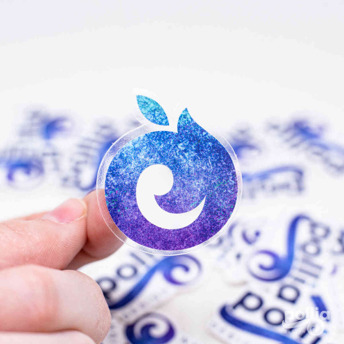 Pollia Design Brand Stickers and Mini-Pin Set