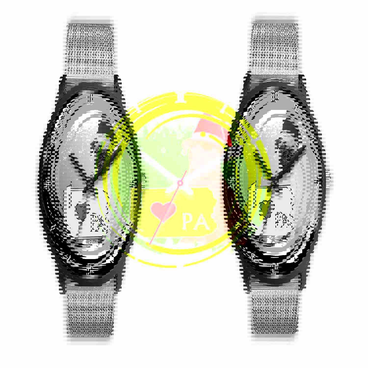 Pug Dog Pennsylvania Christmas Special Wrist Watch