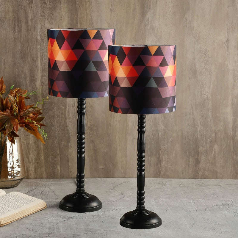 BTR CRAFTS Spring Floral Metal Table Lamp Set of 2 (Bulb not Included)
