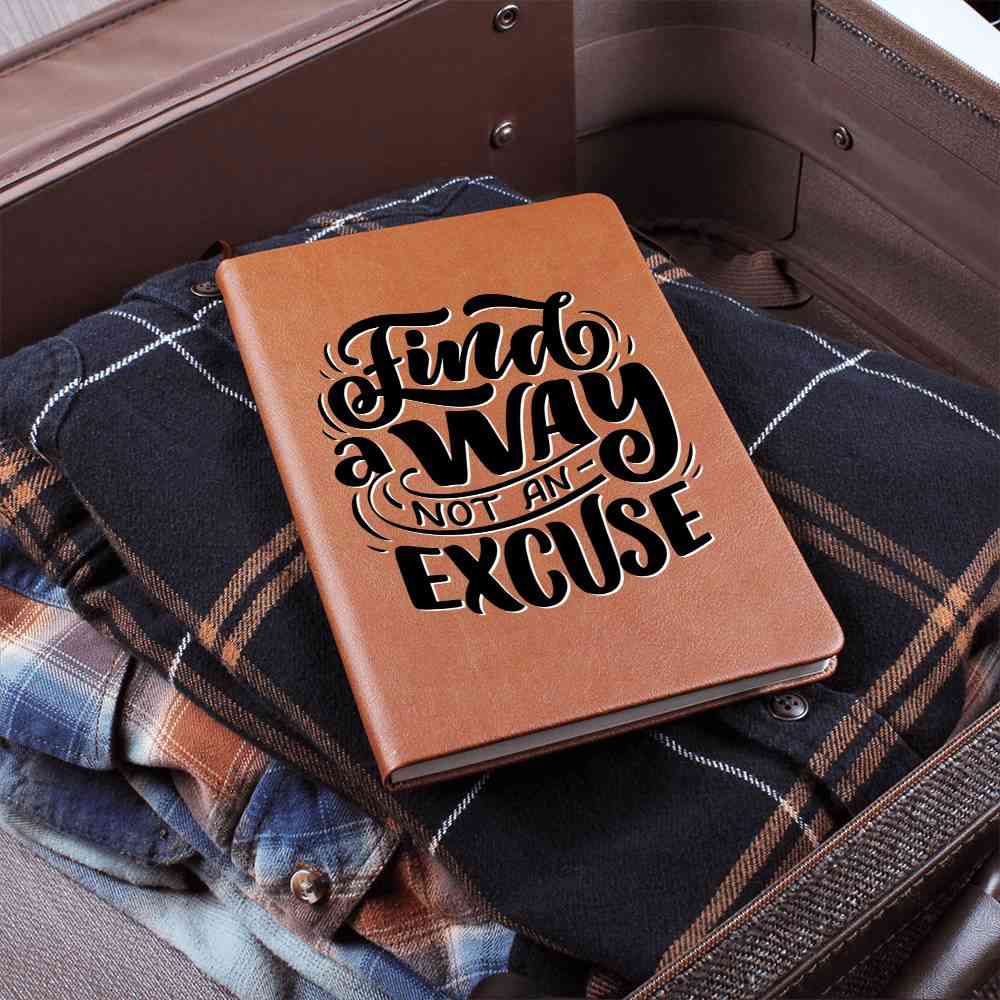 Find A Way - Inspirational Leather Journal for Motivation and Reflection